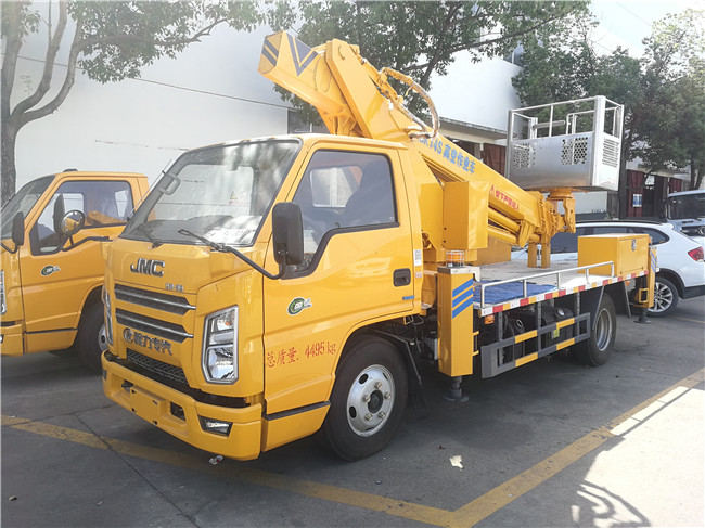 國六江鈴14米伸縮臂高空作業(yè)車-藍牌